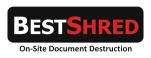 Transparent BestShred Logo and Slogan